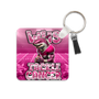 PinkOut Tackle Cancer Square Keychain