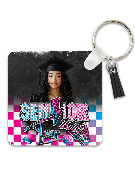 Senior 2025 Tour Custom Square Keychain