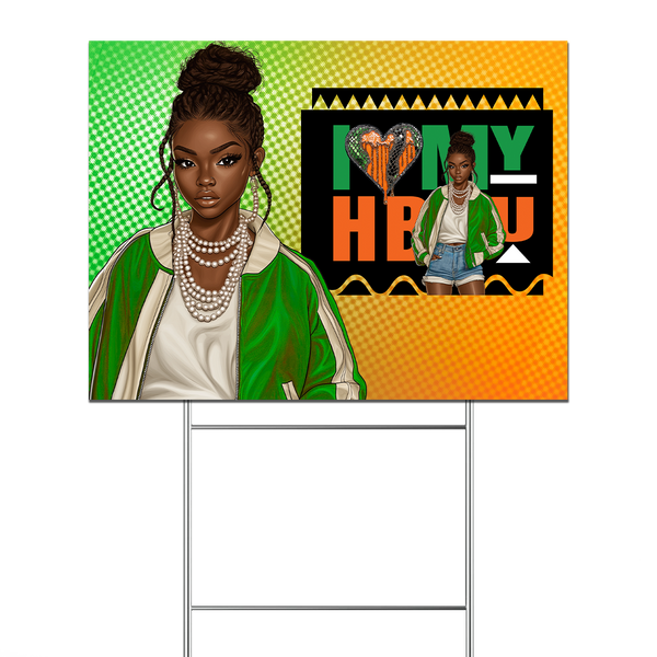 Homecoming I Love My HBCU Custom Yard Sign