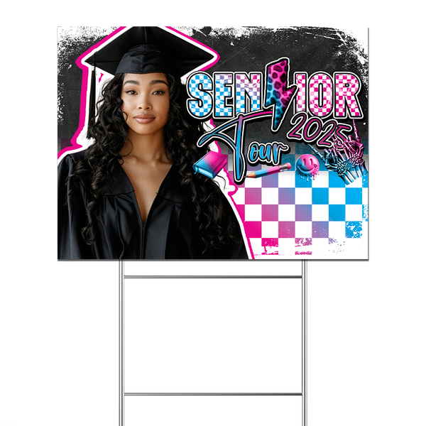 Senior 2025 Tour Photo Custom Yard Sign