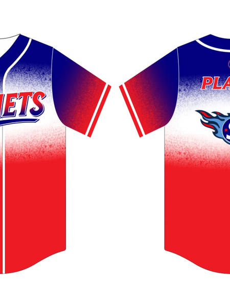 Comets Baseball Jersey Blue Top