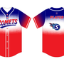 Comets Baseball Jersey Blue Top