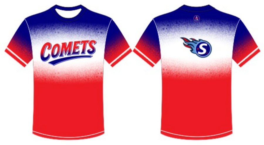 Comets T-shirt Blue Top