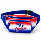 Springfield Comets ombre fanny pack with flaming S logo