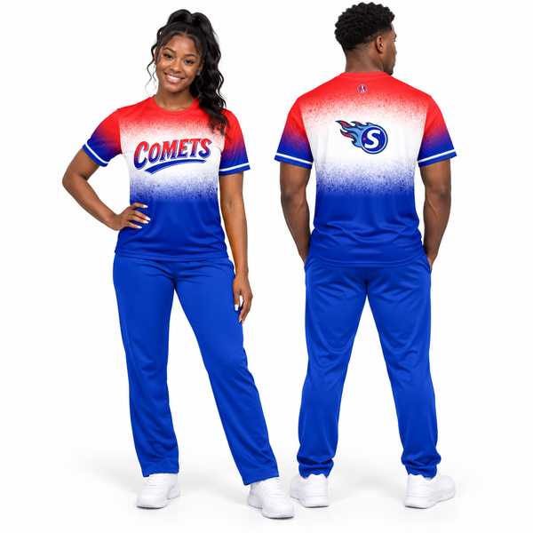 Springfield Comets ombre t-shirt front and back on models