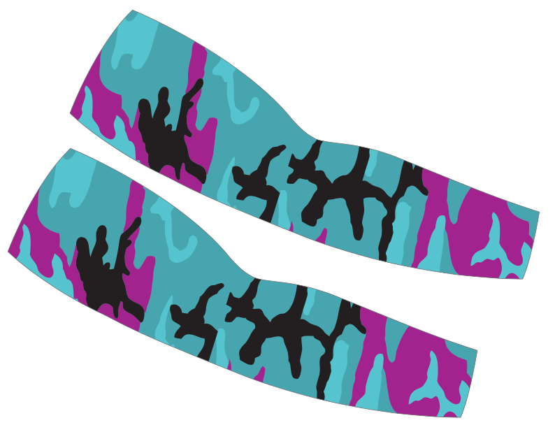 Teal Camo Armsleeve