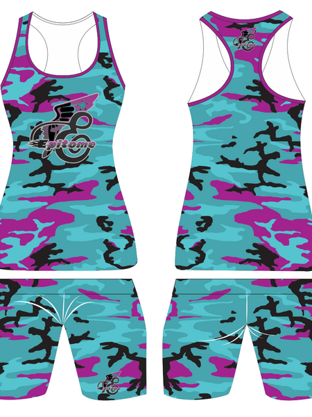 Teal Camo Girls 2 piece