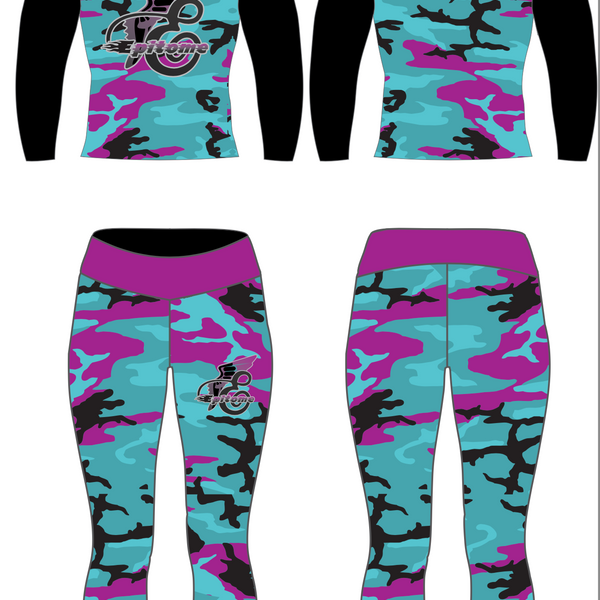 Teal Camo Leggings Set