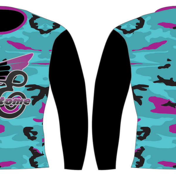 Teal Camo Long Sleeve T-Shirt
