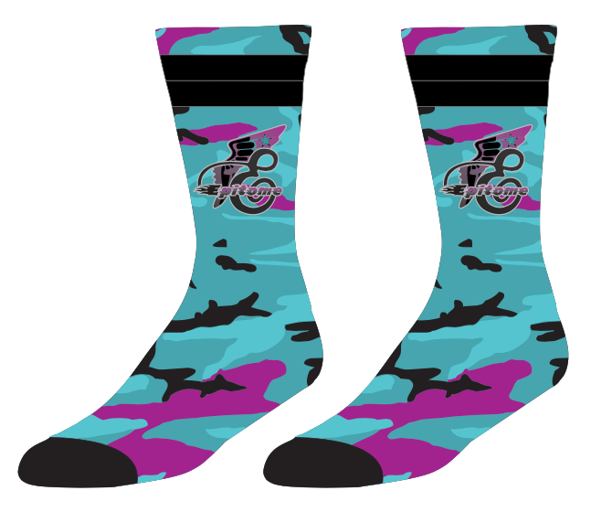 Teal Camo Socks