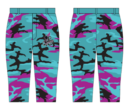 Teal Camo Capris