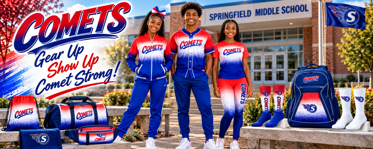 Springfield Comets spirit wear banner